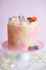Fondant-Kuchen mit Handtaschen dekoriert — Stockfoto