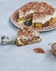 Crostata con crema di cioccolato e anacardi — Foto stock