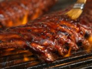 Spare ribs on a barbecue — Stock Photo