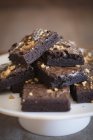 Brownies con Burro di arachidi primo piano — Foto stock