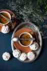 Espresso and meringue cookies — Stock Photo