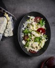 Fennel salad with beetroot and blue cheese, — Stock Photo