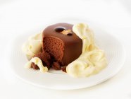 Mousse chocolat vue rapprochée — Photo de stock