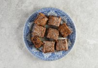 Brownies loiros com açúcar em pó — Fotografia de Stock