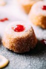 Mini jam doughnut muffins — Stock Photo