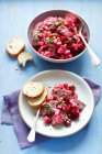 Herring with beetroot, apple and kefir — Stock Photo