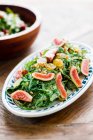 A fig and grape salad — Stock Photo