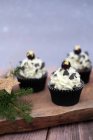 Cupcake del Gateau della Foresta Nera per Natale — Foto stock