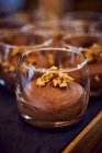 Mousse au chocolat in a glass — Stock Photo
