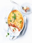 Zucchini-Moussaka mit Tomaten — Stockfoto