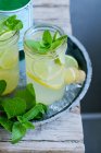 Commutatore limone e lime con zenzero e menta — Foto stock
