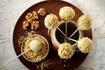 Carrot cake pops top view — Stock Photo