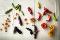 Divers légumes d'été vue rapprochée — Photo de stock
