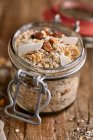 Low carb granola with coconut flakes — Stock Photo