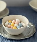Chocolate Easter eggs close-up view — Stock Photo