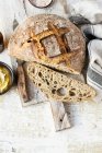 Sourdough bread close-up view — Stock Photo