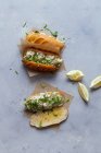 Sandwich au homard vue rapprochée — Photo de stock