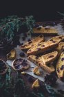 Orange and cranberry cantuccini — Stock Photo