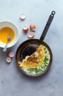 Herb omelette close-up view — Stock Photo