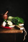 Bok Choy, Lime, Garlic and Chili Pepper — Stock Photo