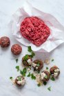 М'ясні кульки меленої яловичини — стокове фото