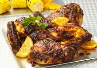 Spatch BBQ Chicken close-up view — Foto stock