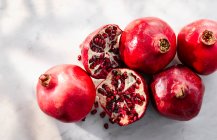 Ripe pomegranates close-up view — Stock Photo