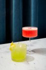 Martini cocktail and Limoncello — Photo de stock