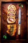 Turkey and sage roll roast — Stock Photo