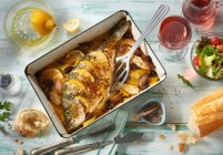 Baked seabream close-up view — Stock Photo