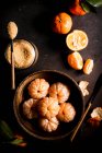 Mandarini in ciotola vista da vicino — Foto stock