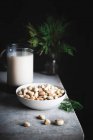 Pastas tradicionais lituanas de Natal e leite de semente de papoula — Fotografia de Stock
