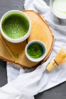 Приготування чаю Matcha крупним планом — стокове фото