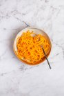 Spaghetti noodles made from butternut squash — Foto stock