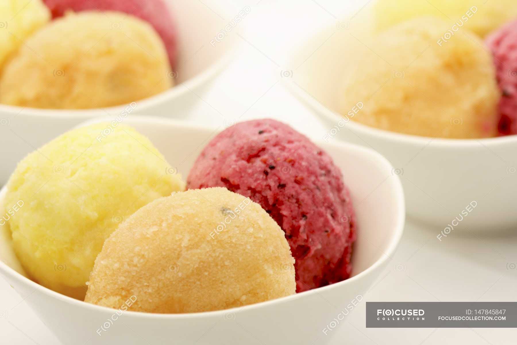 Papaya ice cream Stock Photos, Royalty Free Images Focused