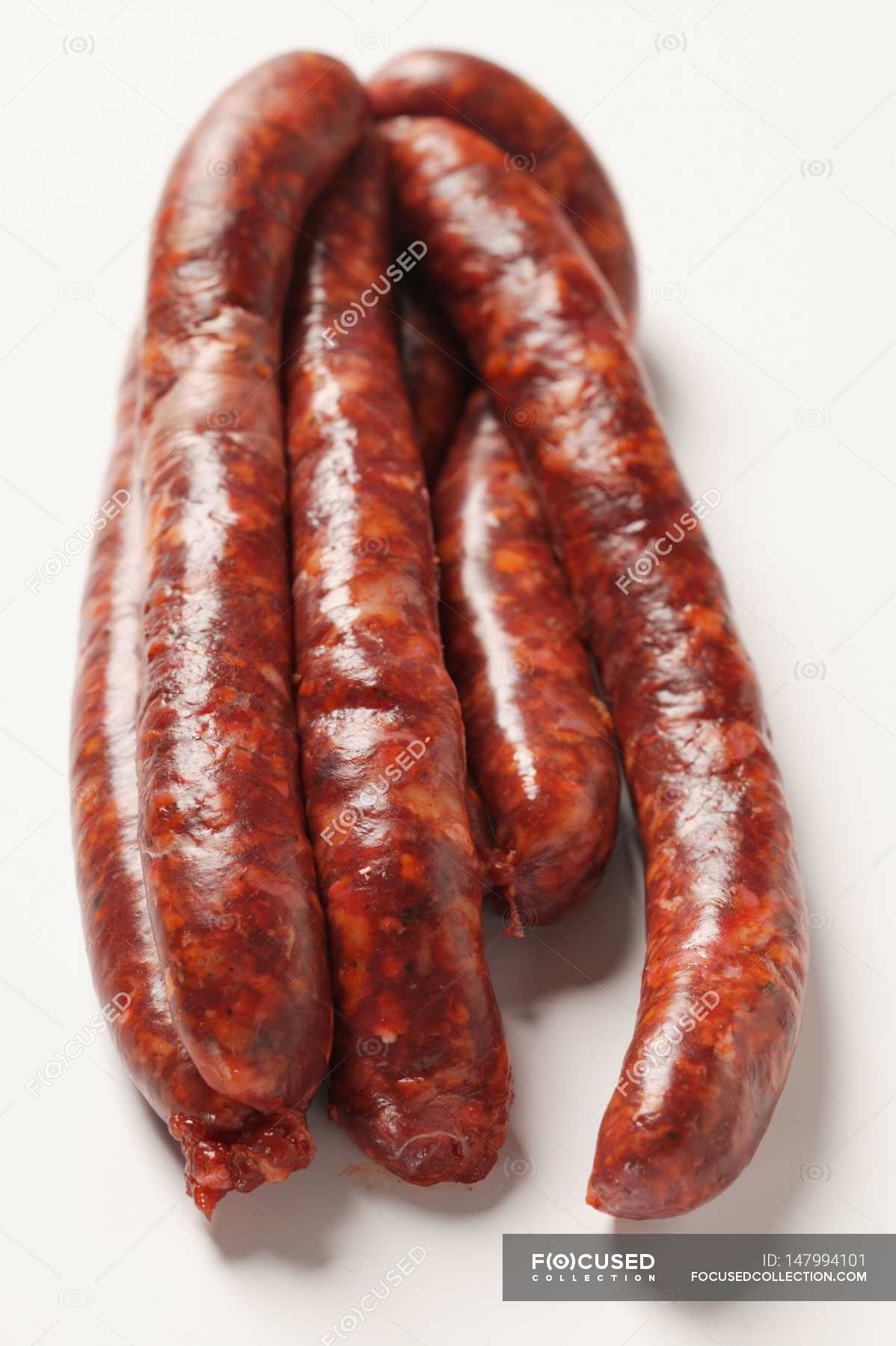 Fresh Merguez Sausages — Meal Tasty Stock Photo 147994101