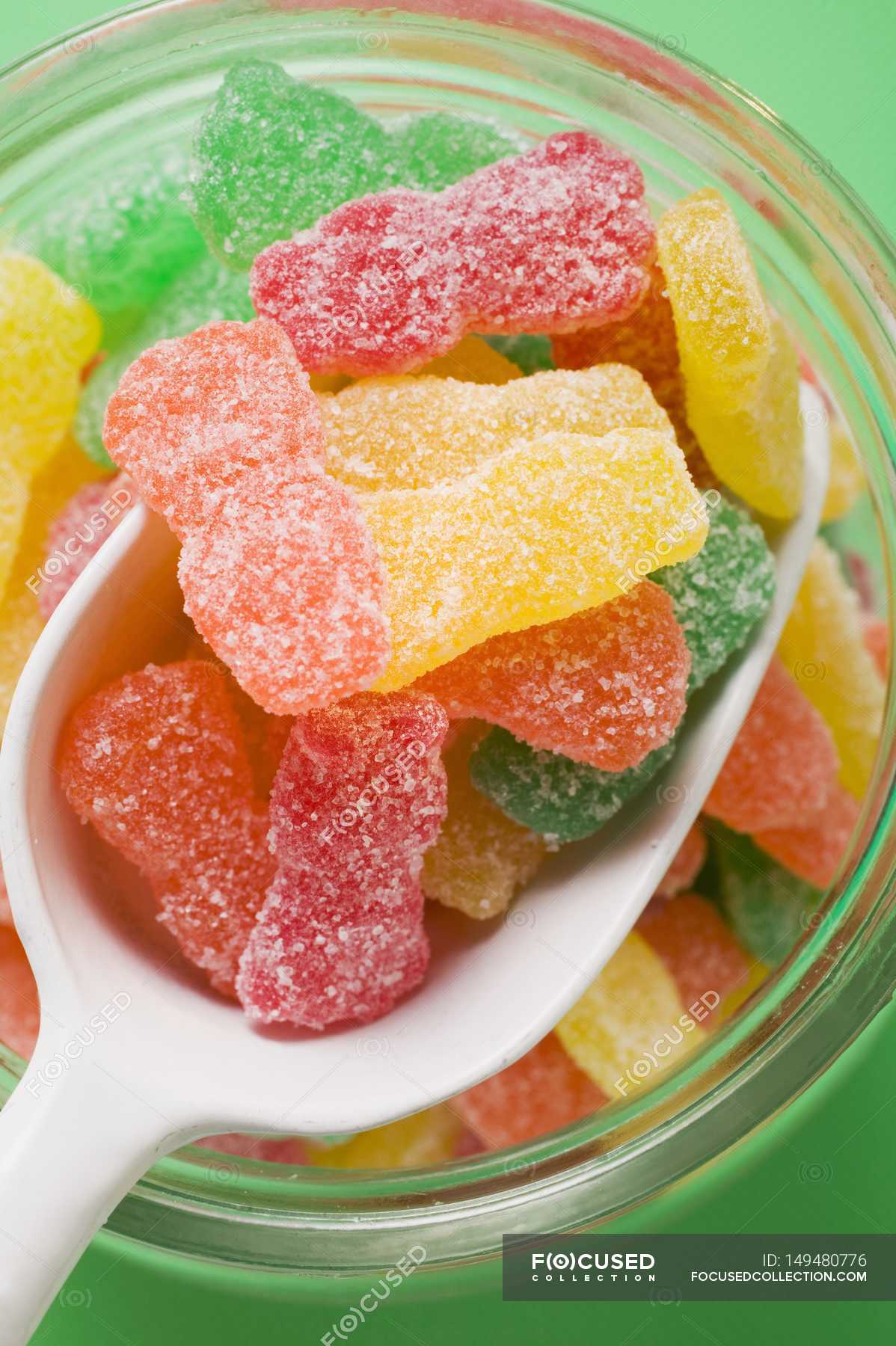 Fruity jelly sweets — multicoloured, jar - Stock Photo | #149480776