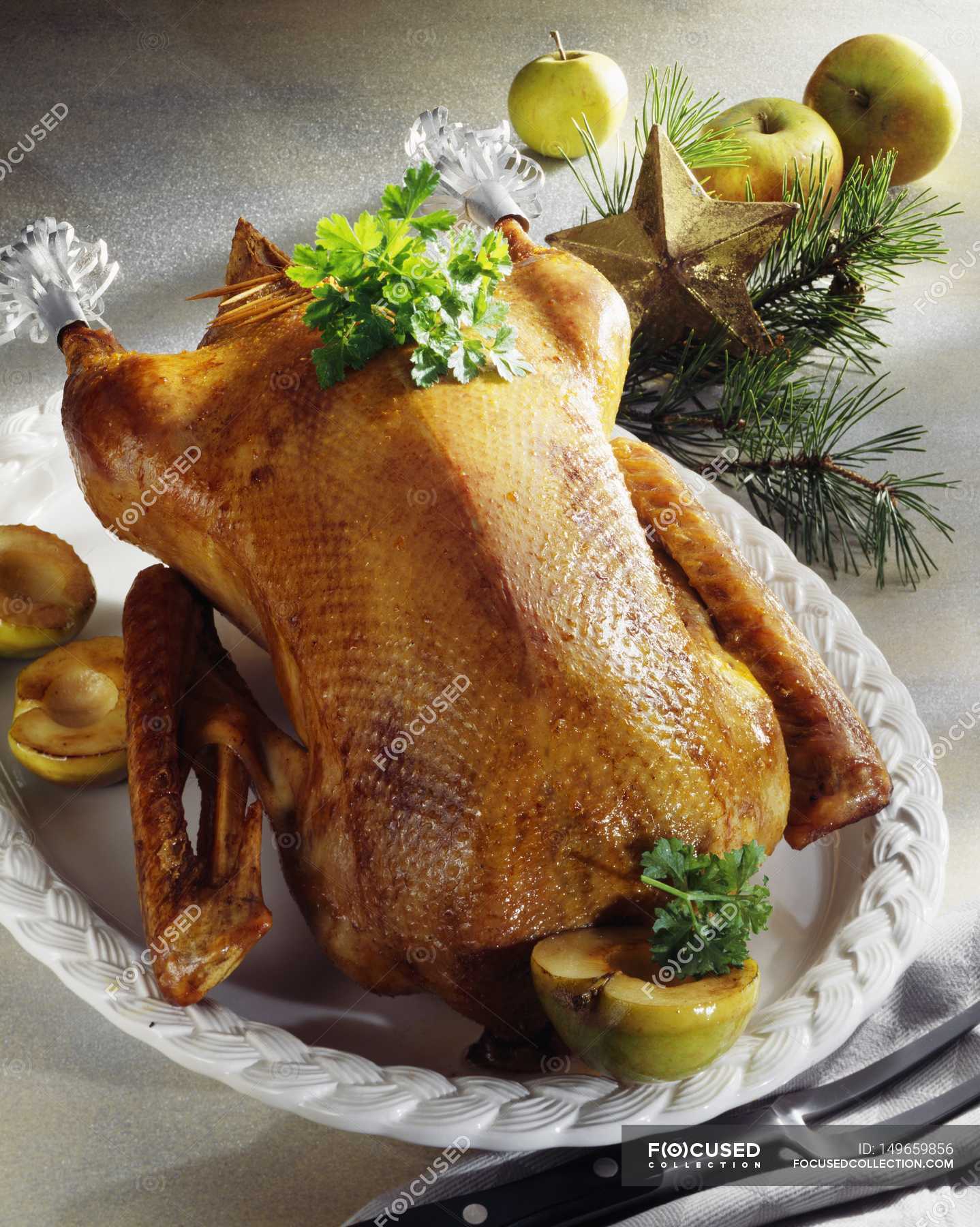 Roast goose with stuffing — goose roast, recipe - Stock Photo | #149659856