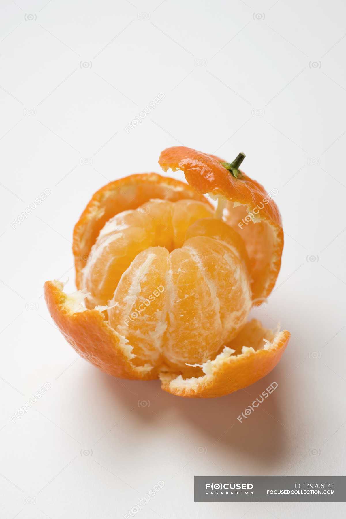 partially peeled orange