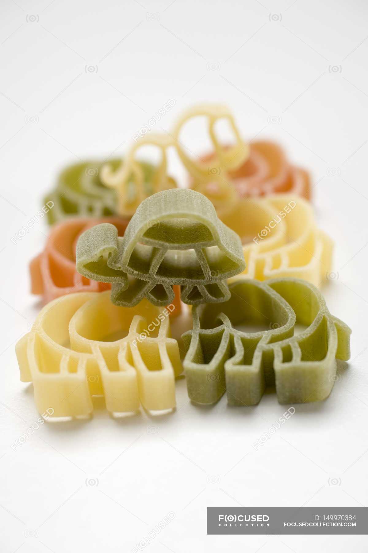 Coloured animal-shaped pasta — wheat, dish - Stock Photo | #149970384