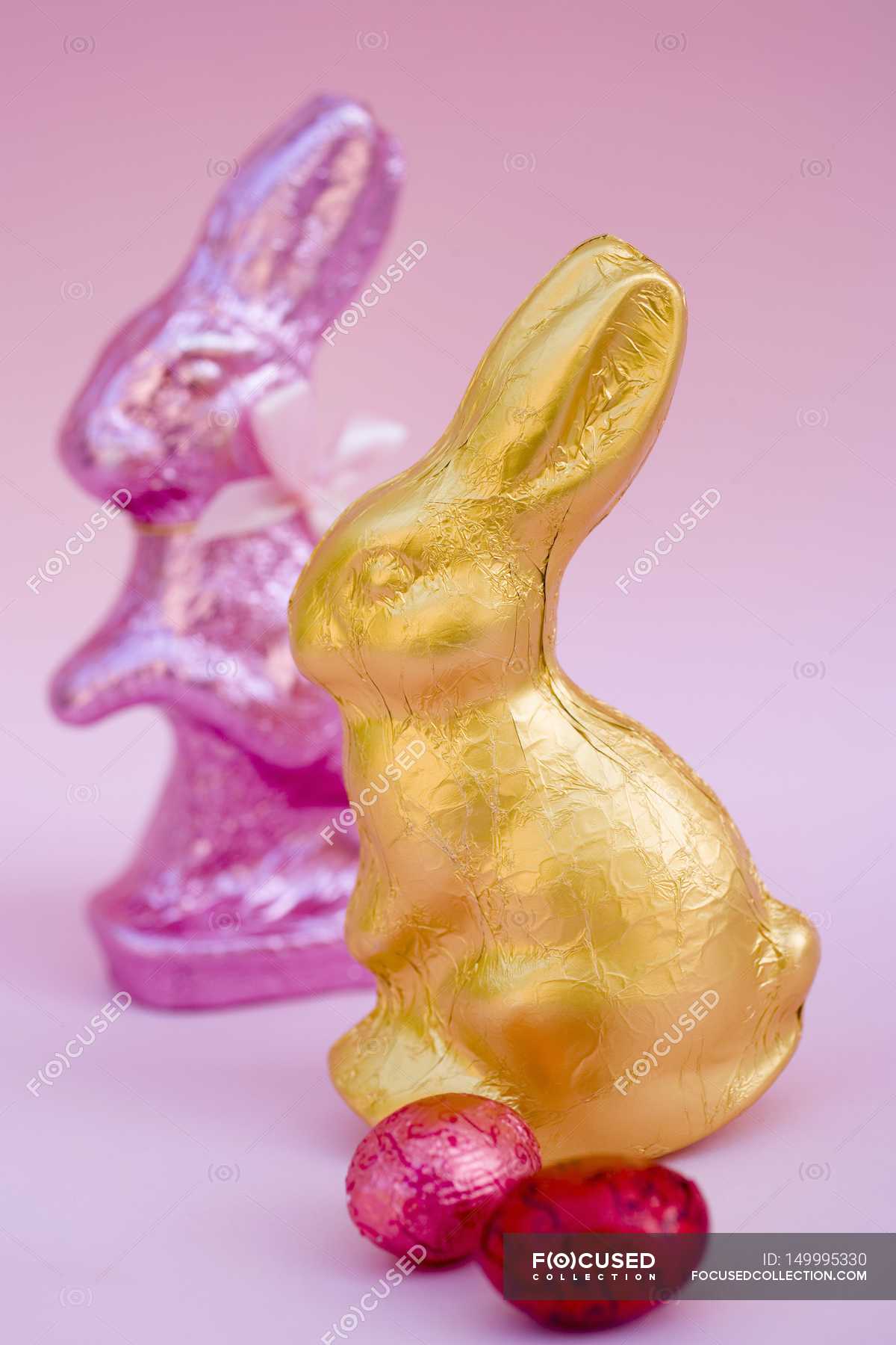 Two Easter Bunnies — Confection Shape Stock Photo 149995330