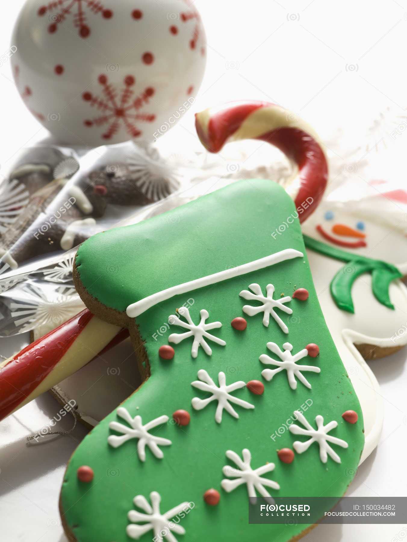 Assorted Christmas biscuits — confectionery, tasty - Stock Photo