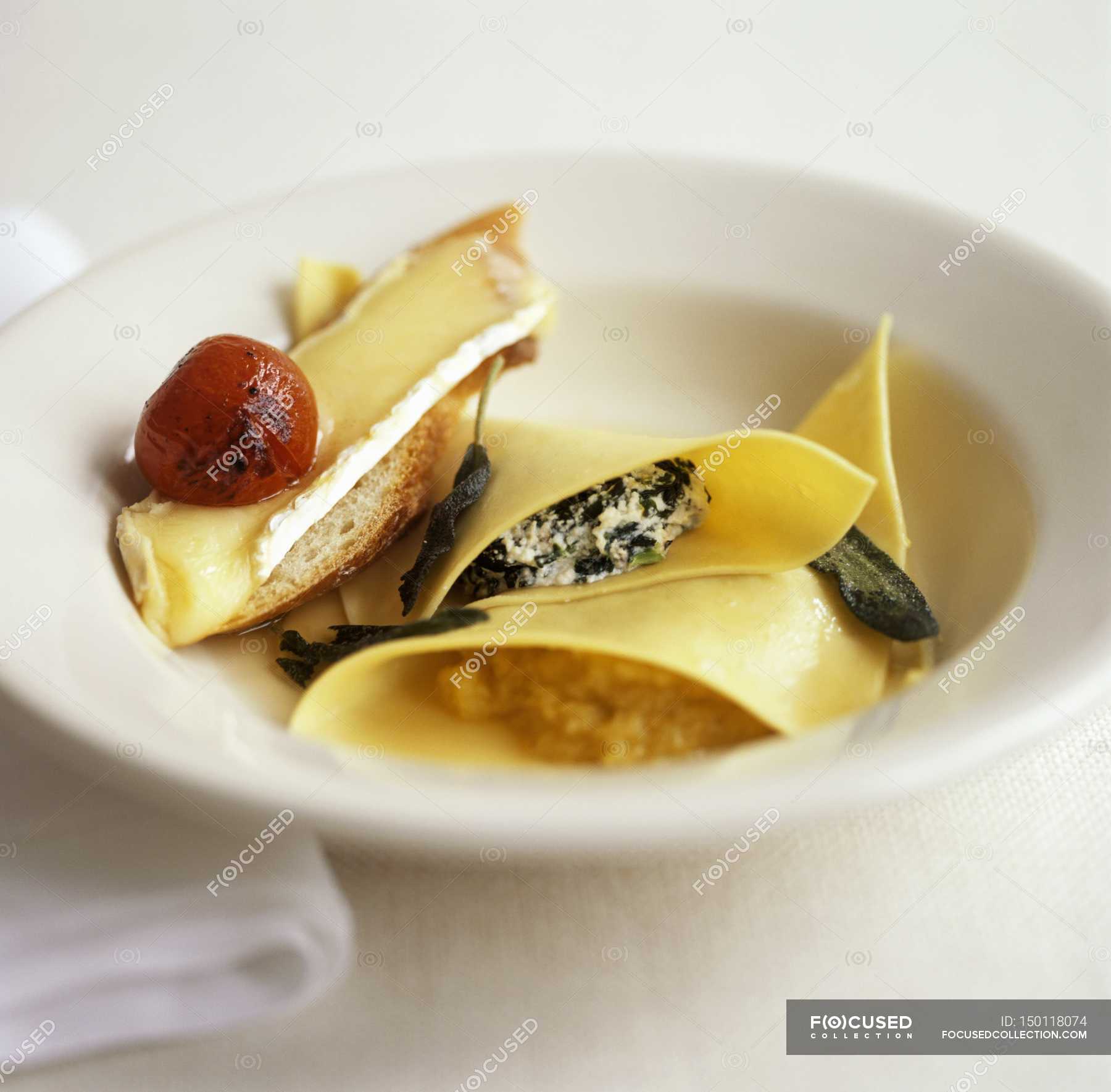 Filled pasta with Brie cheese — healthy, edible - Stock Photo | #150118074