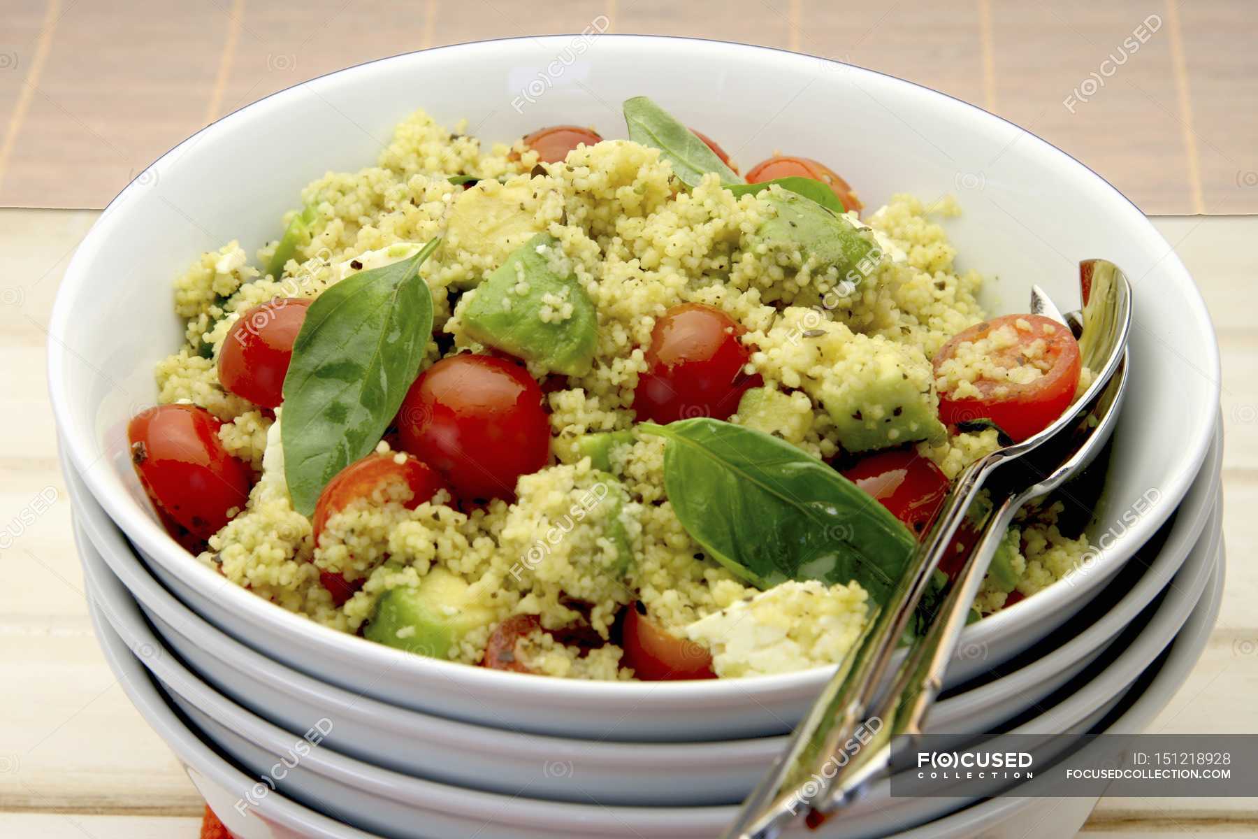 Салат с кускусом и брынзой