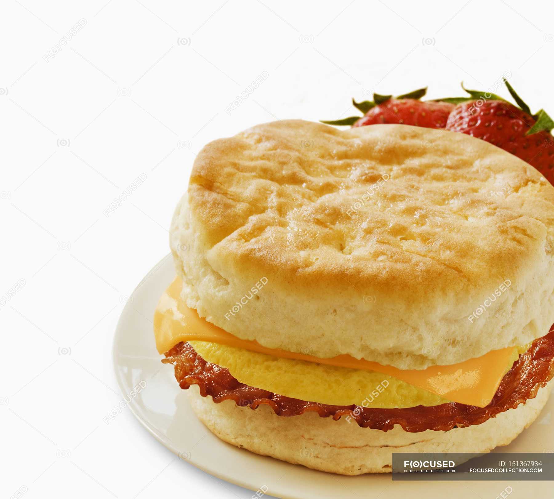 Sausage Egg and Cheese Sandwich — appetizing, nutrient - Stock Photo