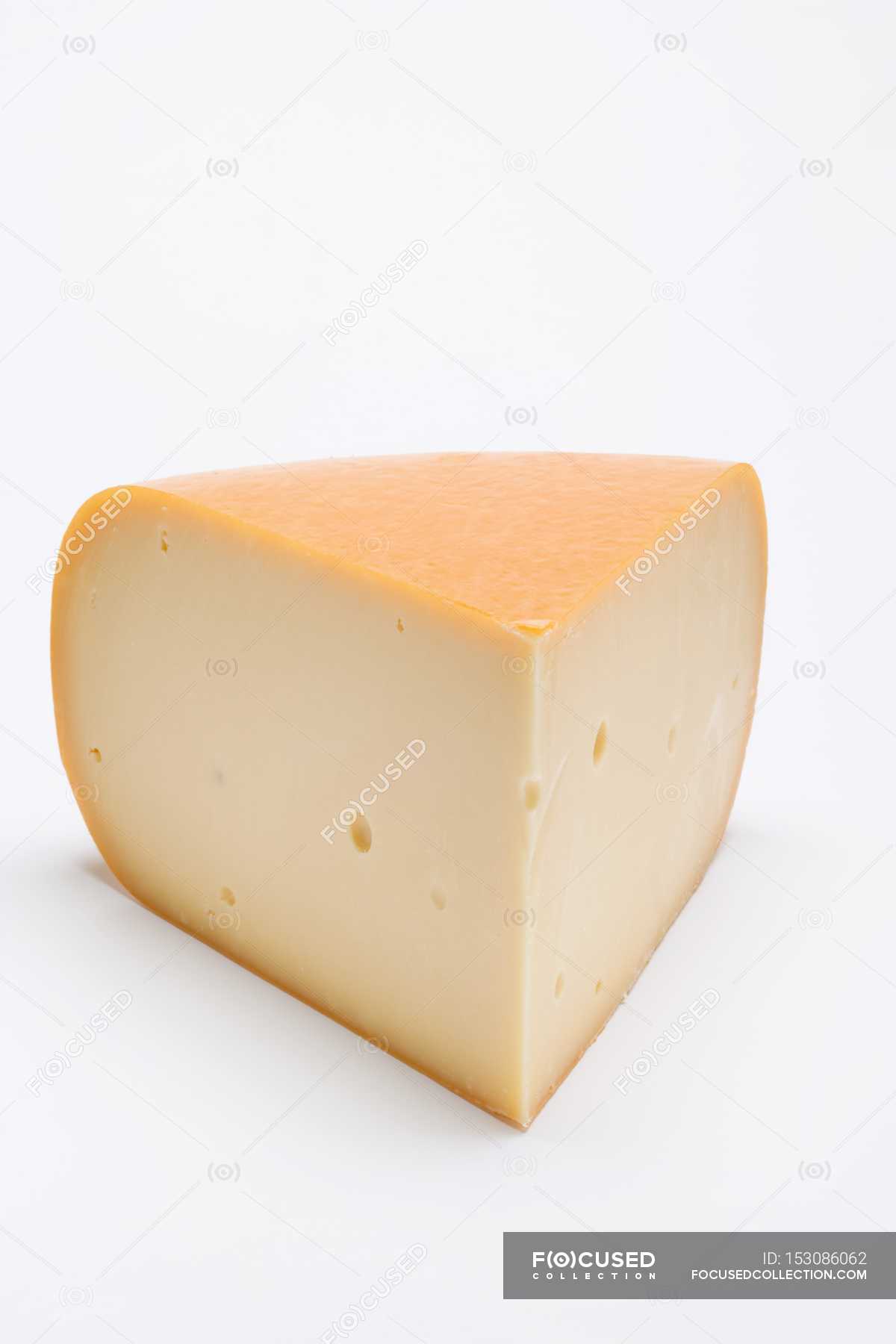 Piece of Edam cheese — protein, rare Stock Photo 153086062