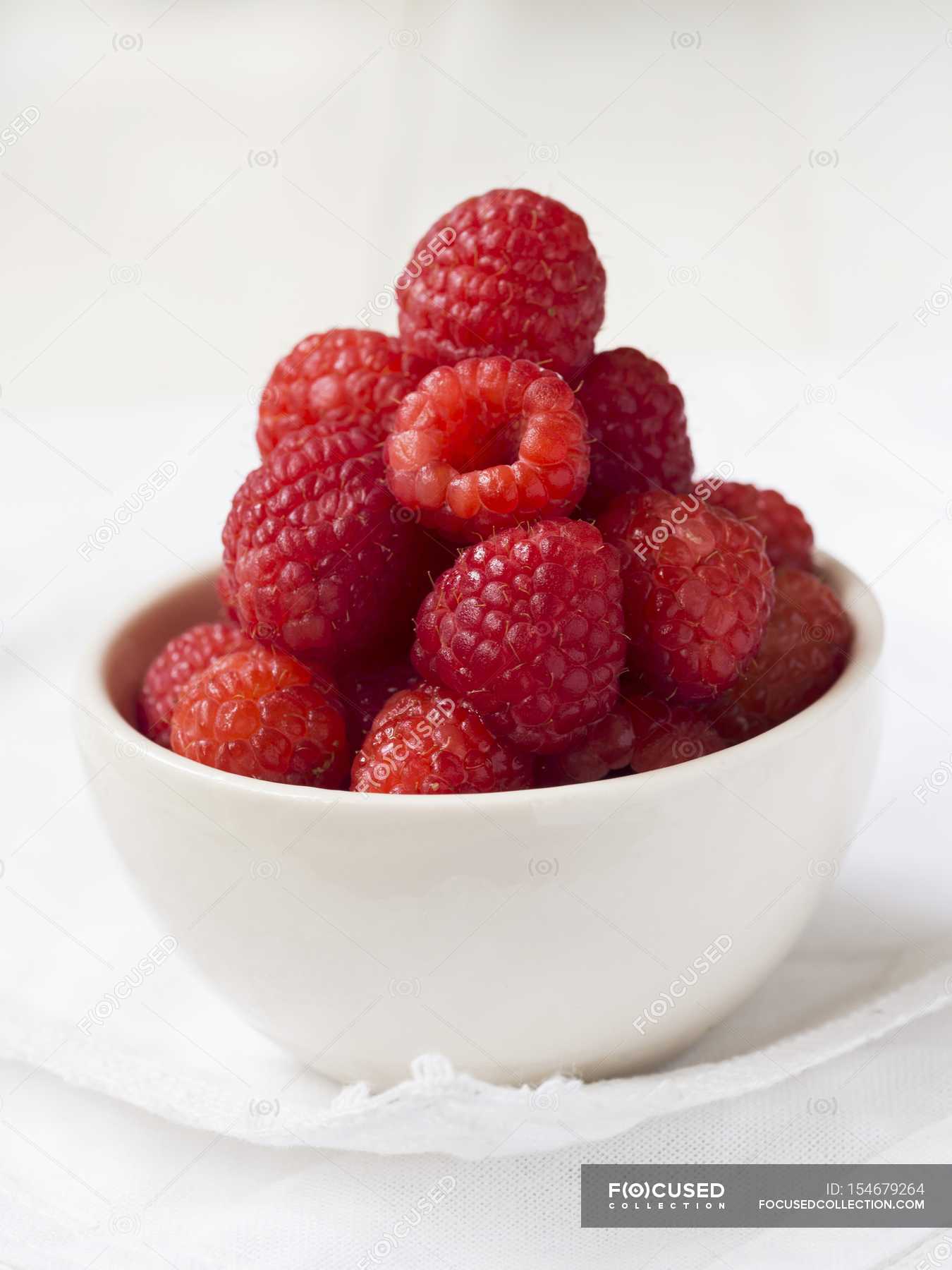 Image of Bowl of fresh raspberries