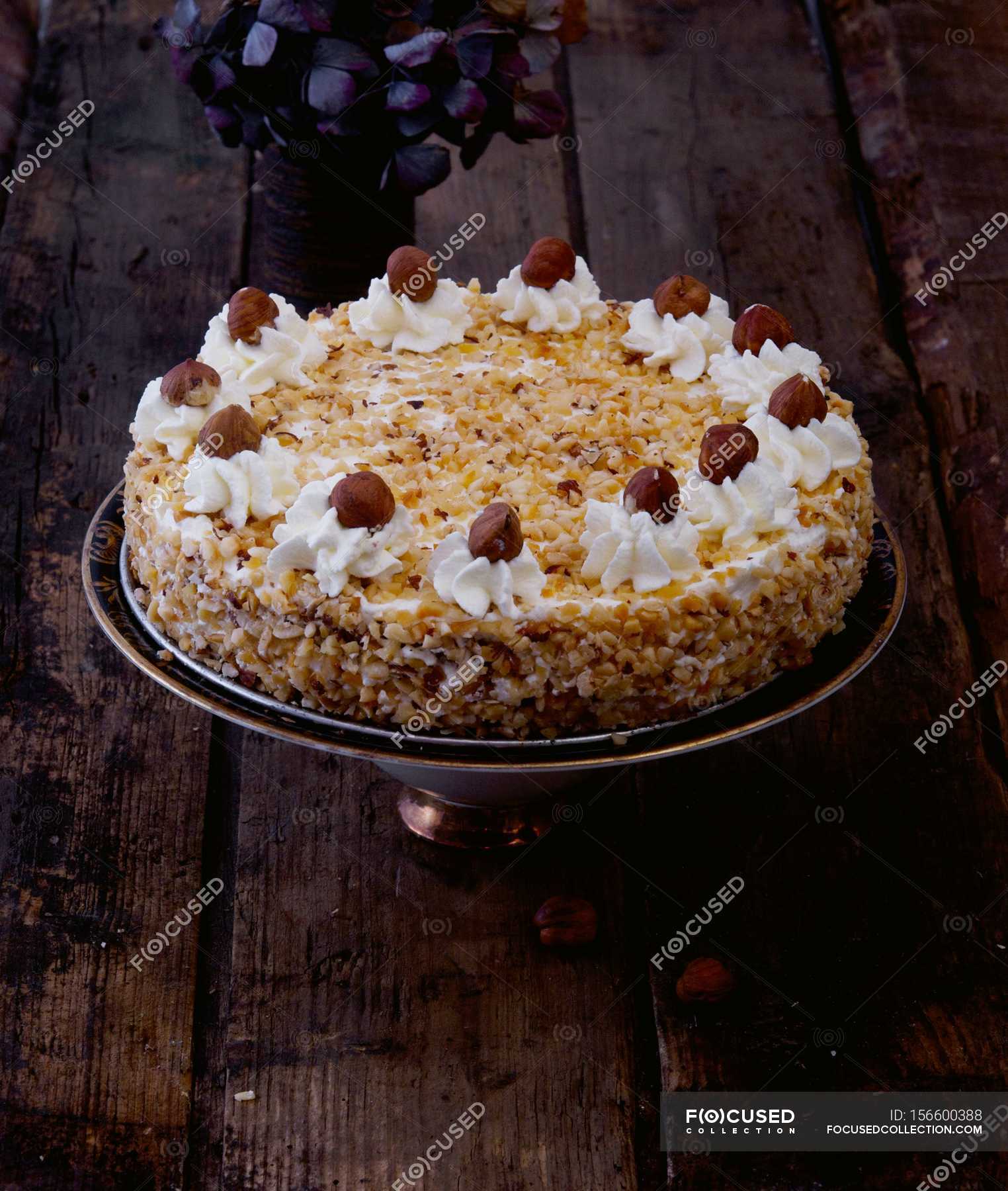 Oriental Hazelnut Cake Frosting Delicious Stock Photo 156600388