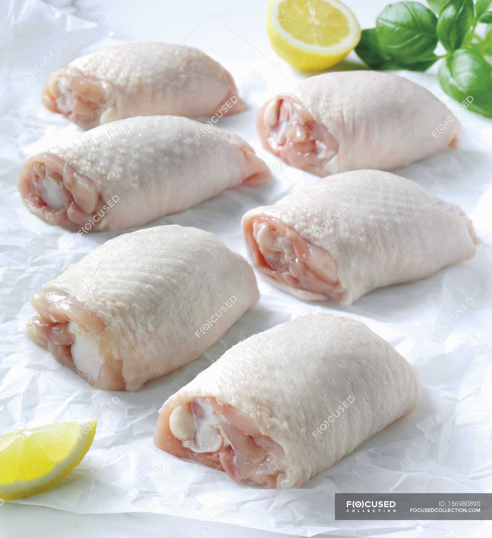 Raw Chicken Thighs Product Cooking Stock Photo 156980890