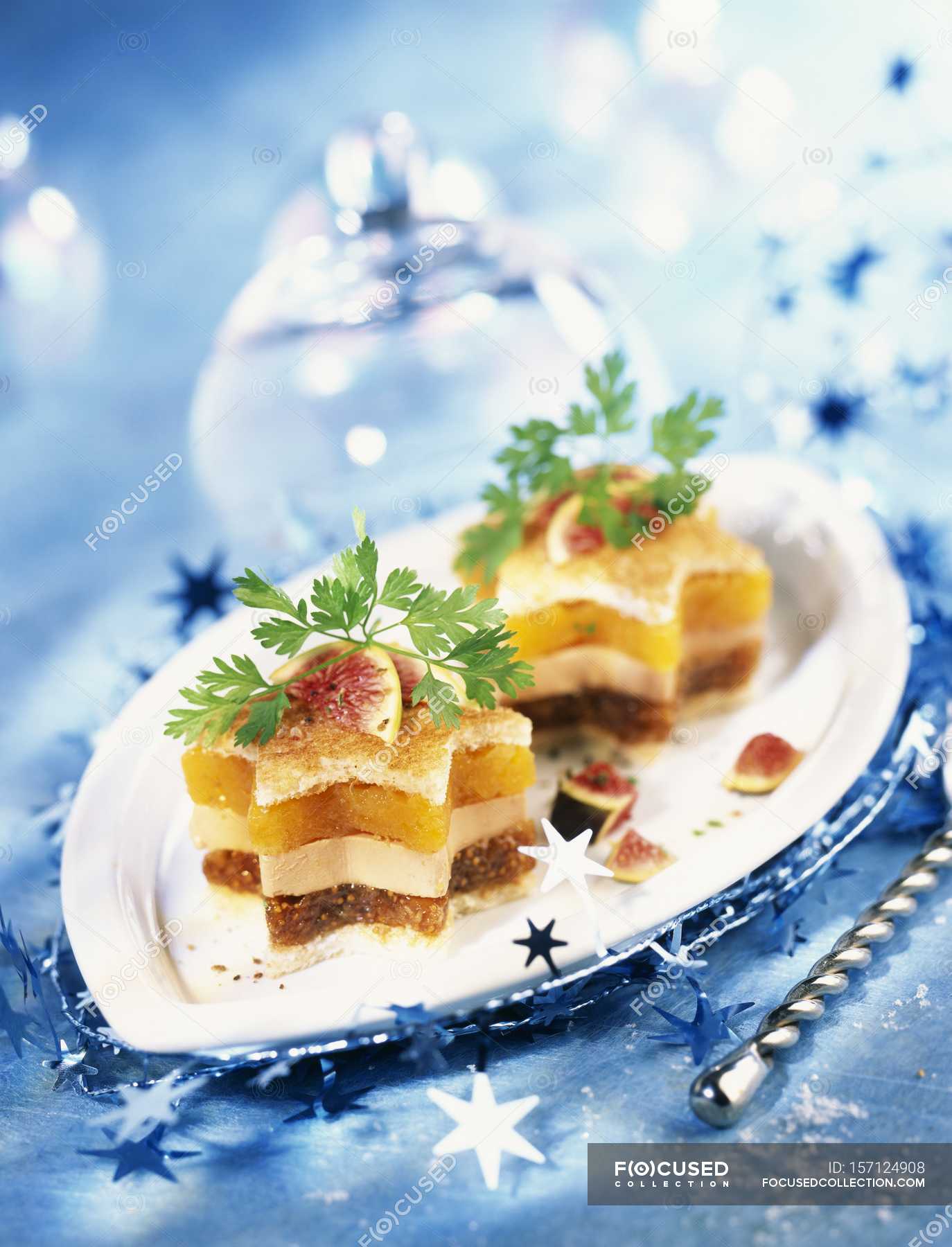 Star-shaped foie gras — background, lunch - Stock Photo | #157124908